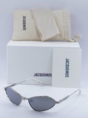 Jacquemus BAMBINO METAL JAC/68 C3 Cat Eye Sunglasses - Silver/Grey
